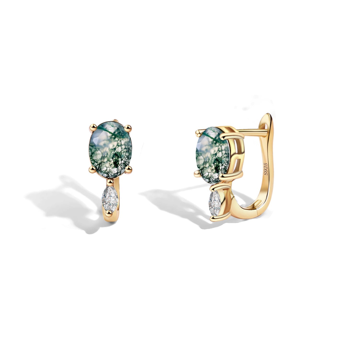Moss Agate Earrings