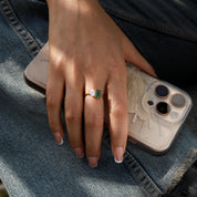 Tranquil Energy - Moss Agate & Moonstone Rings - Num-Magic