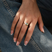 Tranquil Energy - Moss Agate & Moonstone Rings - Num-Magic
