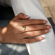 Tranquil Energy - Moss Agate & Moonstone Rings - Num-Magic