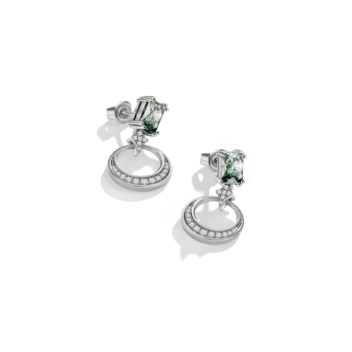 Natural Inspiration - Moss Agate Earrings - Num-Magic