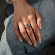 Grounding Force - 3PCS Moss Agate Rings - Num-Magic