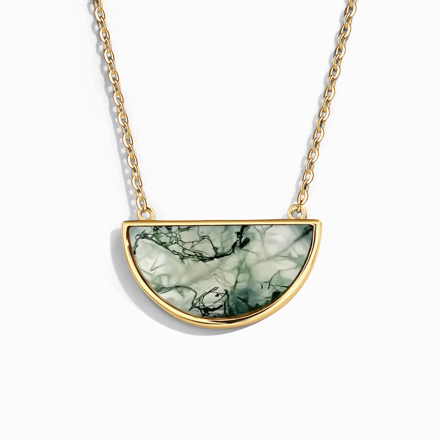 Motivation Spark - Moss Agate Necklace - Num-Magic