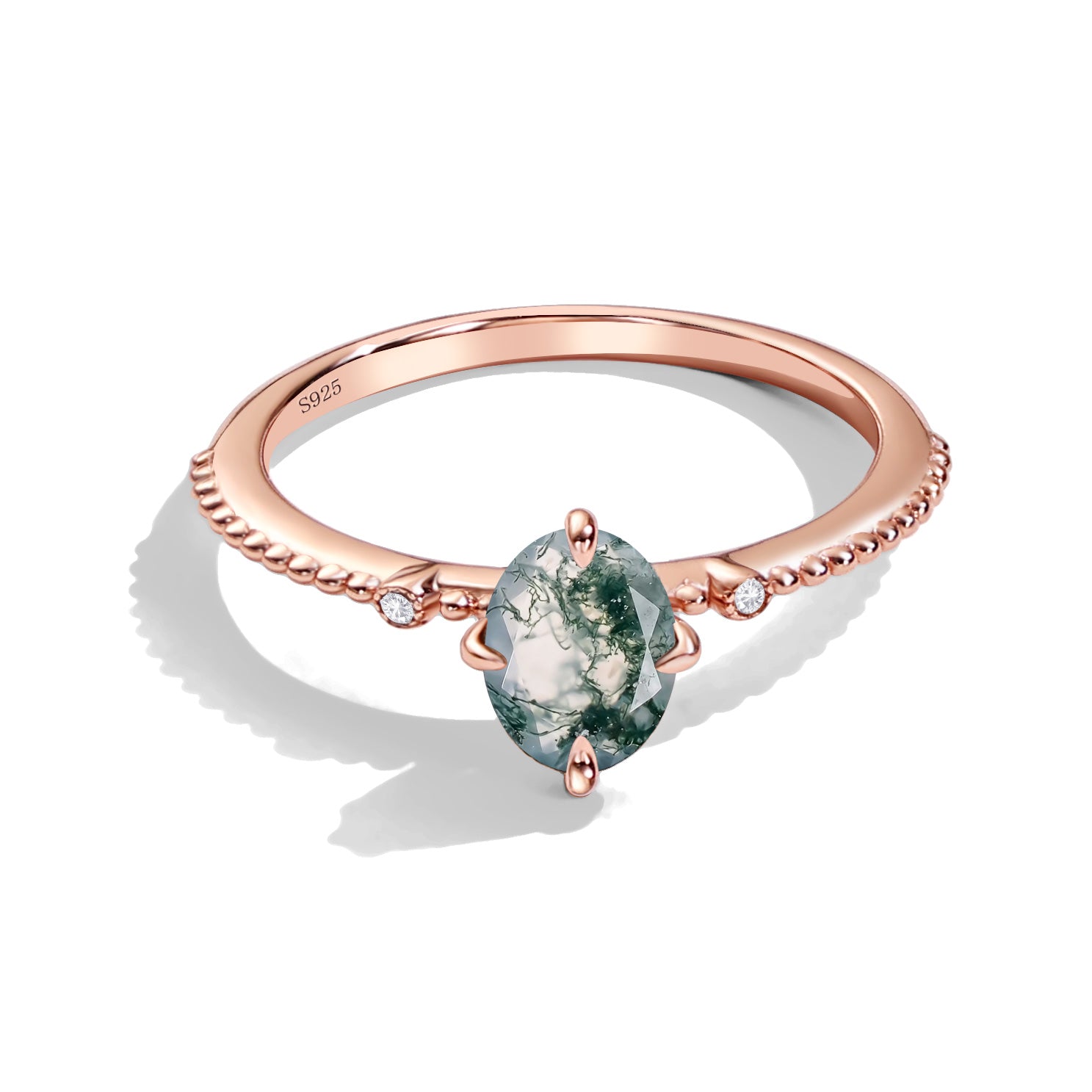 Personal Growth - Moss Agate Rings - Num-Magic