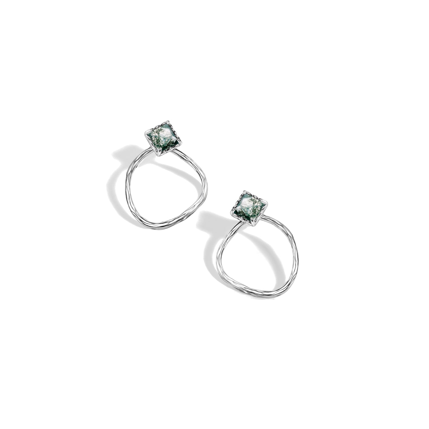 Protective Shield - Moss Agate Earrings - Num-Magic