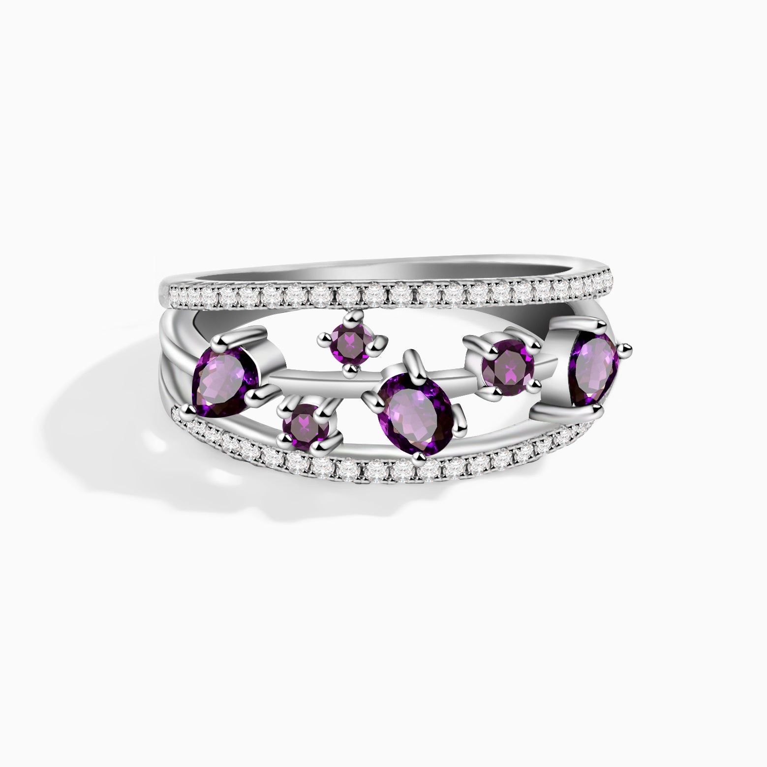 Clarity Mind - Amethyst Rings - Num-Magic