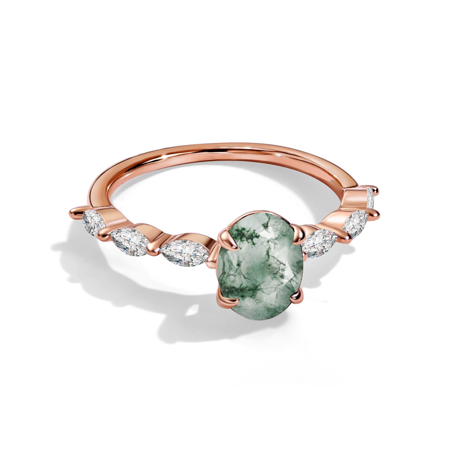 Spiritual Growth - Moss Agate Rings - Num-Magic