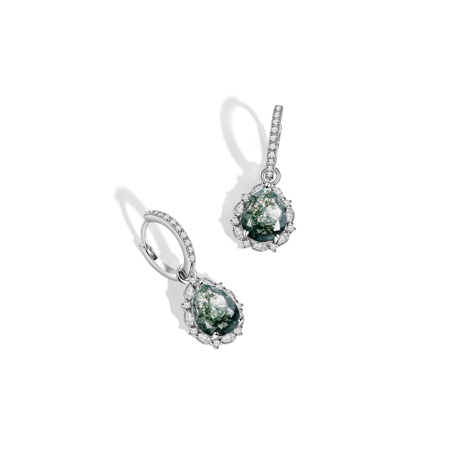 Timeless Stability - Moss Agate Earrings - Num-Magic