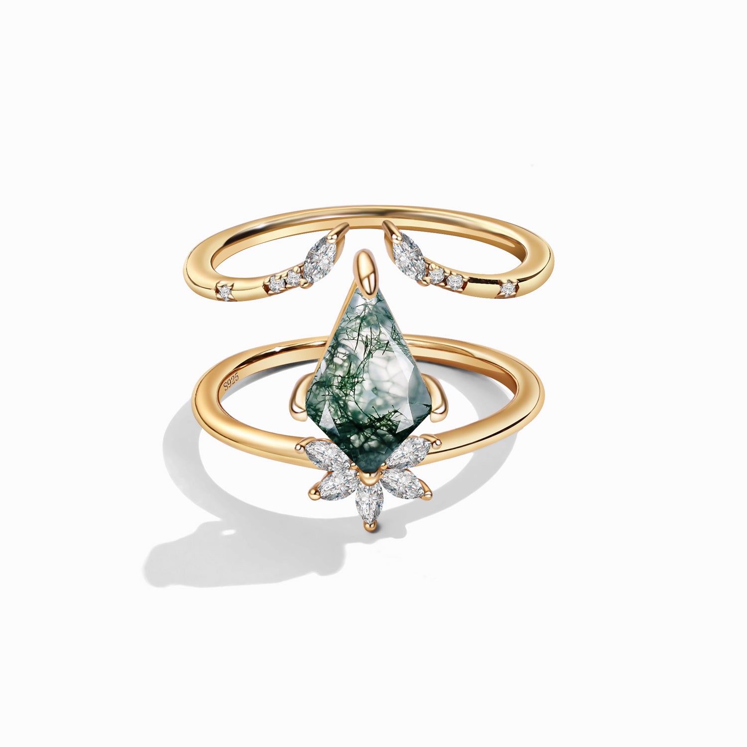 Positive Vibes - Moss Agate Rings - Num-Magic