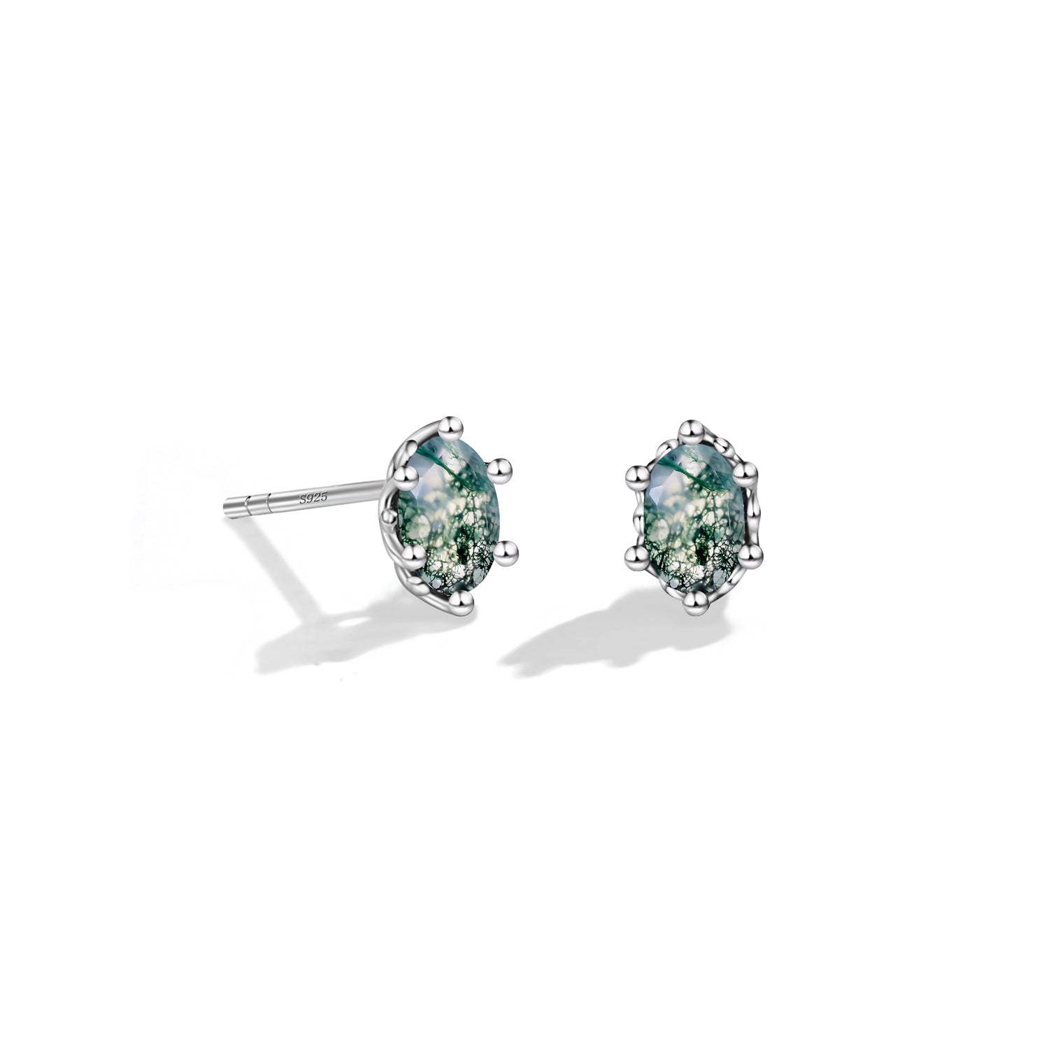 Manifest Abundance - Moss Agate Earrings - Num-Magic