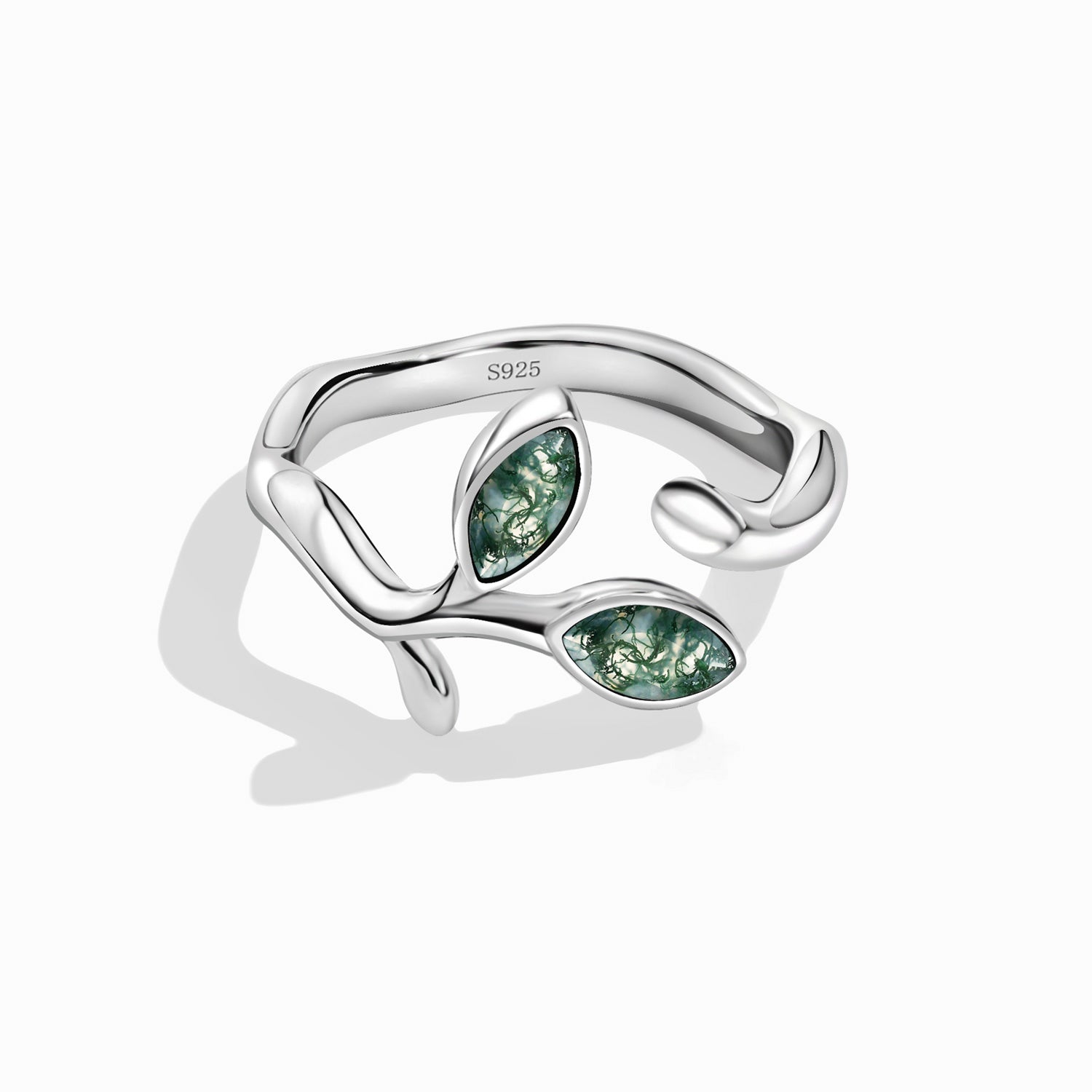 Fertility Symbol - Moss Agate Rings - Num-Magic