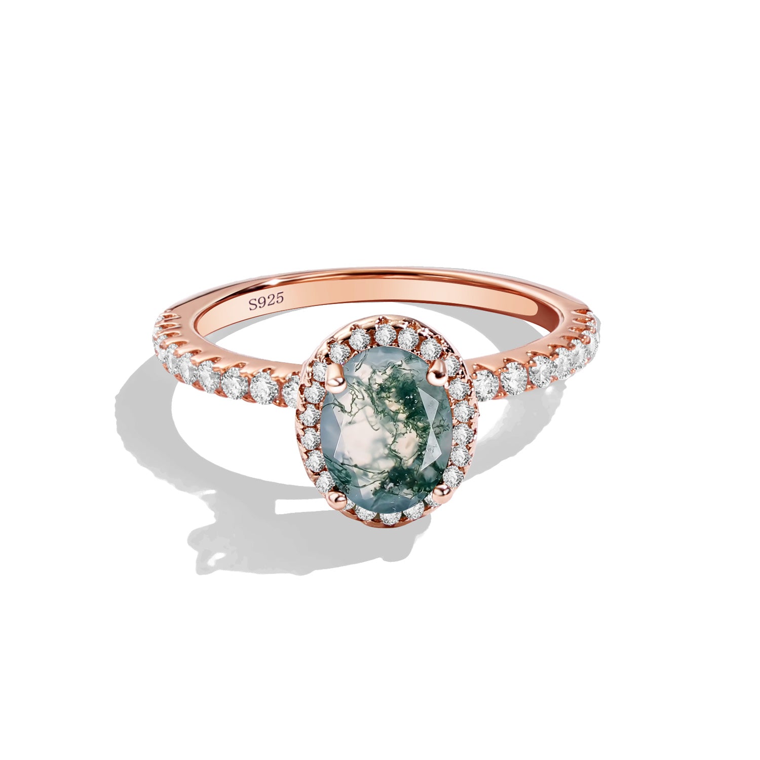 Tranquil Energy - CZ Moss Agate Rings - Num-Magic