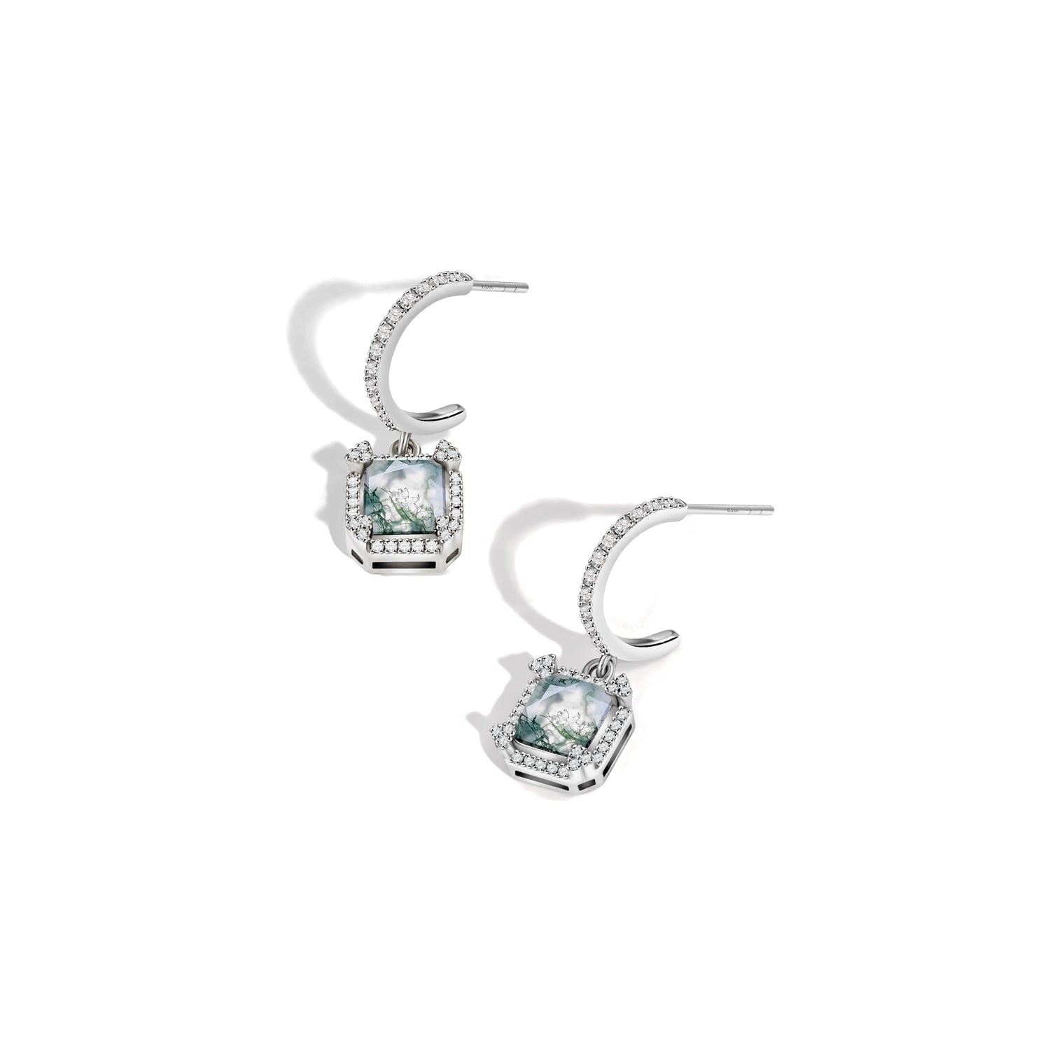 Tranquil Harmony - Moss Agate Earrings - Num-Magic