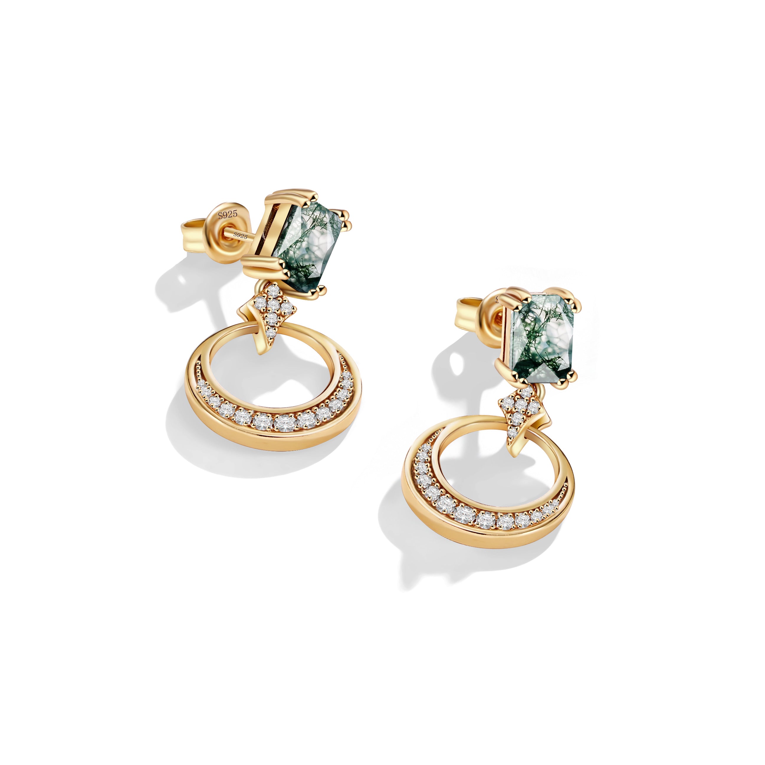 Natural Inspiration - Moss Agate Earrings - Num-Magic