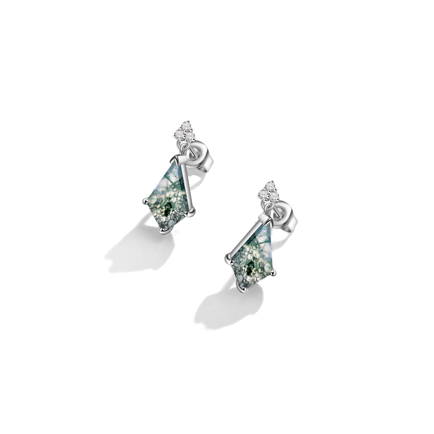 New Beginnings - Moss Agate Earrings - Num-Magic