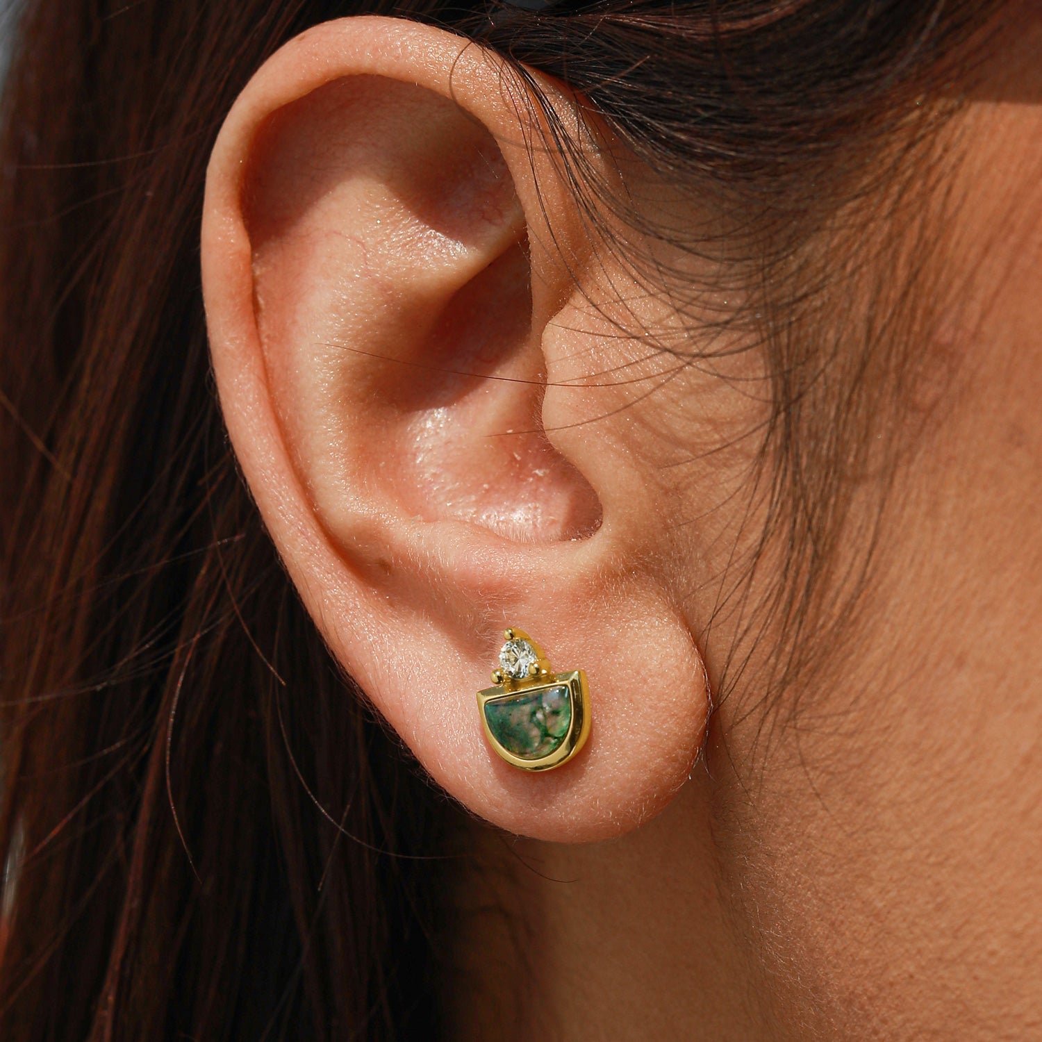 Healing Energy - Moss Agate Earrings - Num-Magic