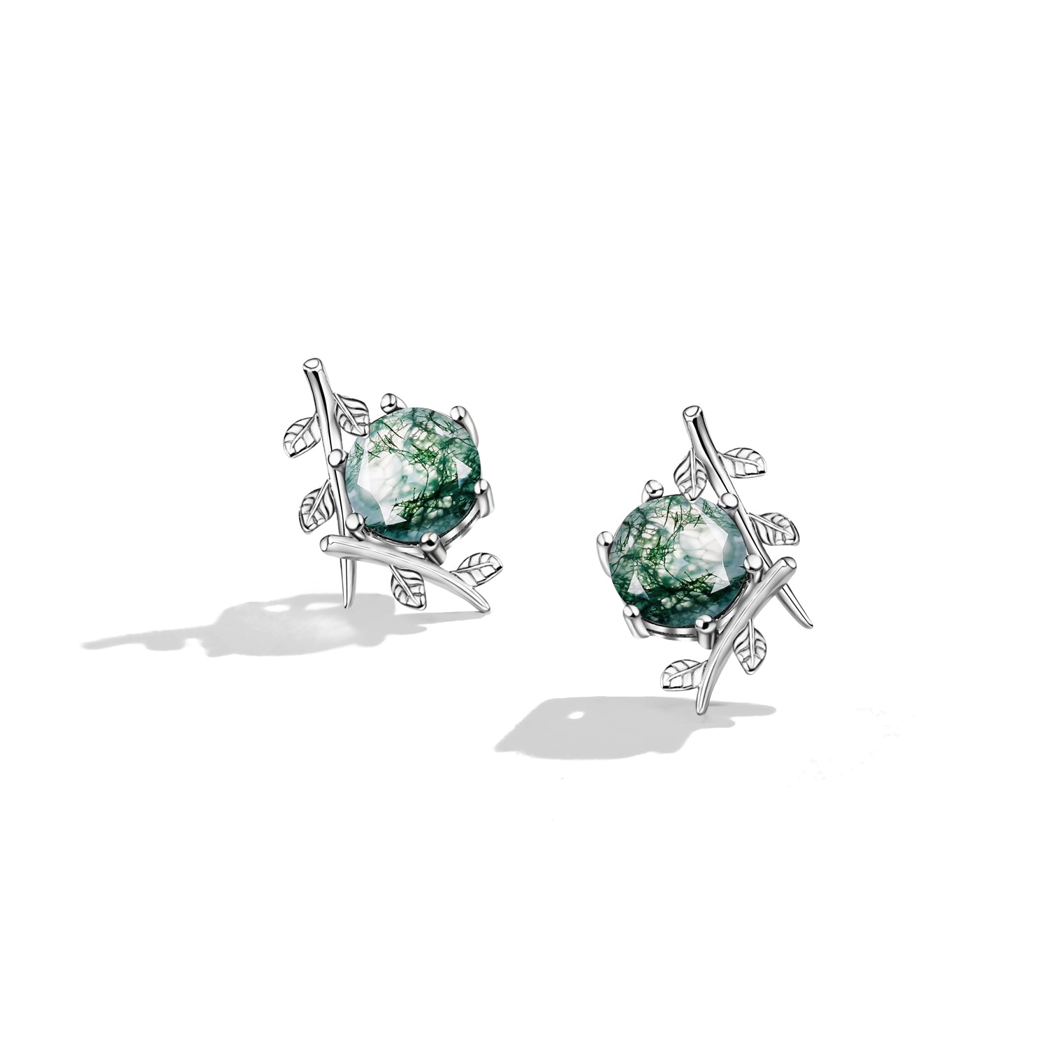 Fresh Vitality - Moss Agate Earrings - Num-Magic