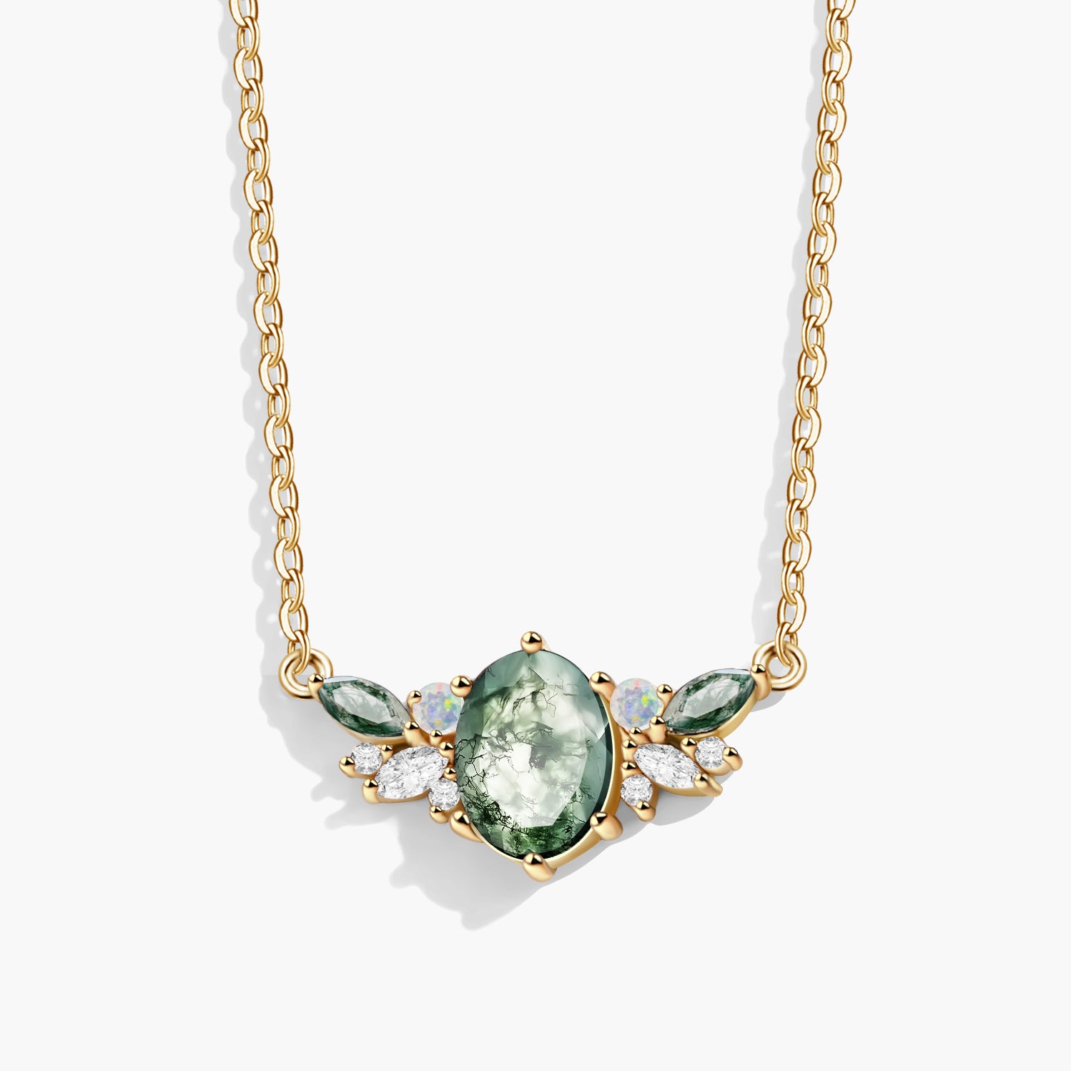Connection Strengthening - Moss Agate Necklace - Num-Magic