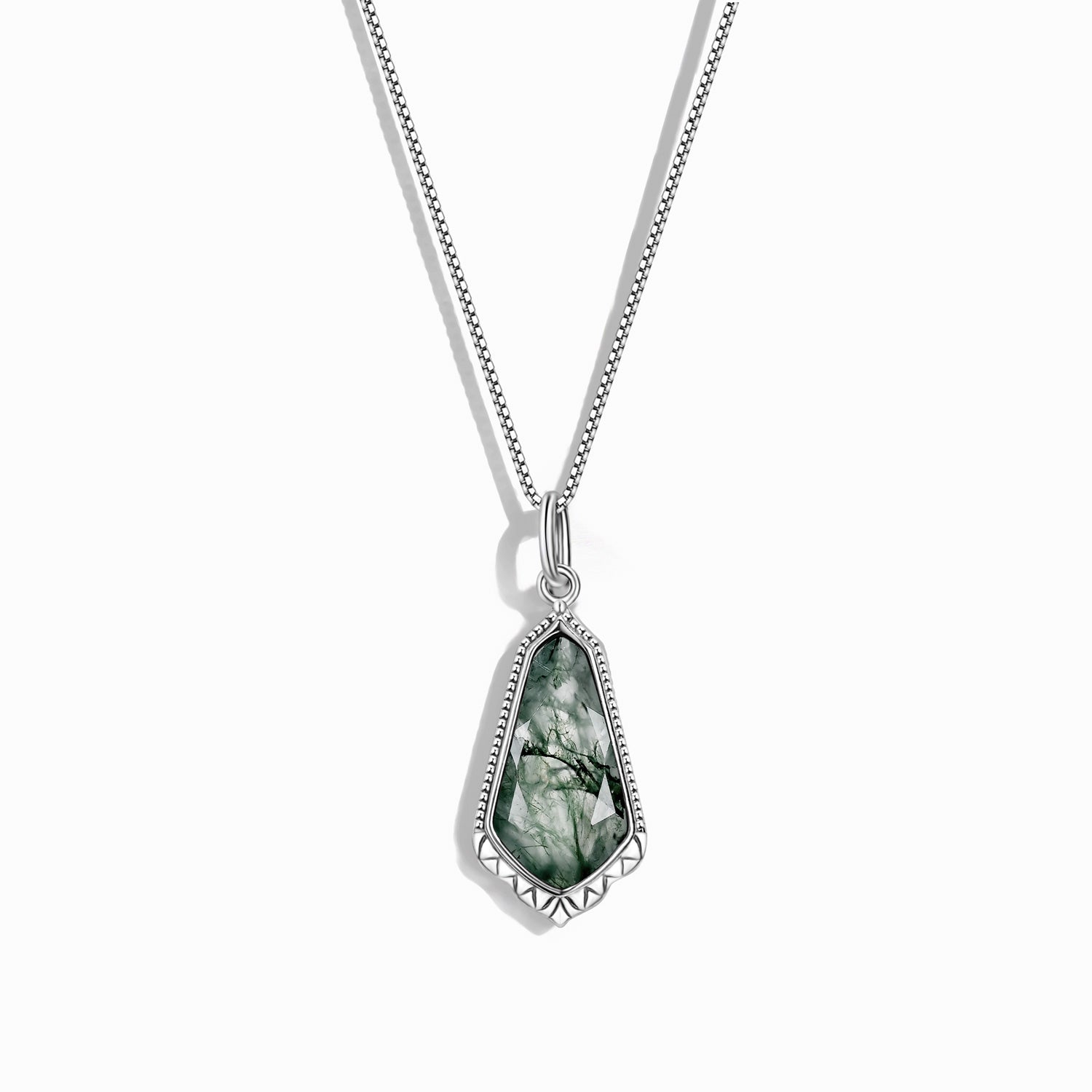 Calmness Inducing - Moss Agate Necklace - Num-Magic