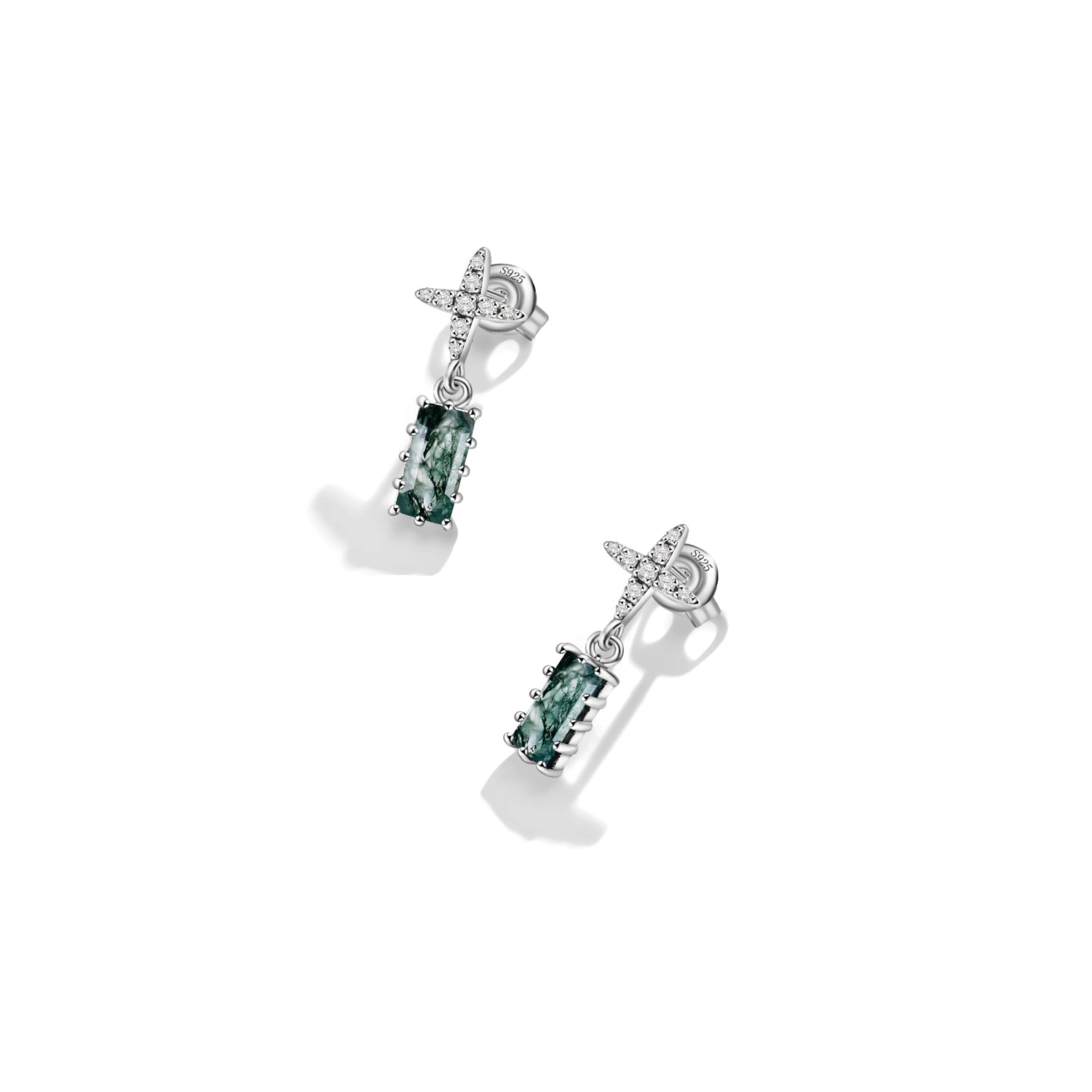 Sacred Ground - Moss Agate Earrings - Num-Magic
