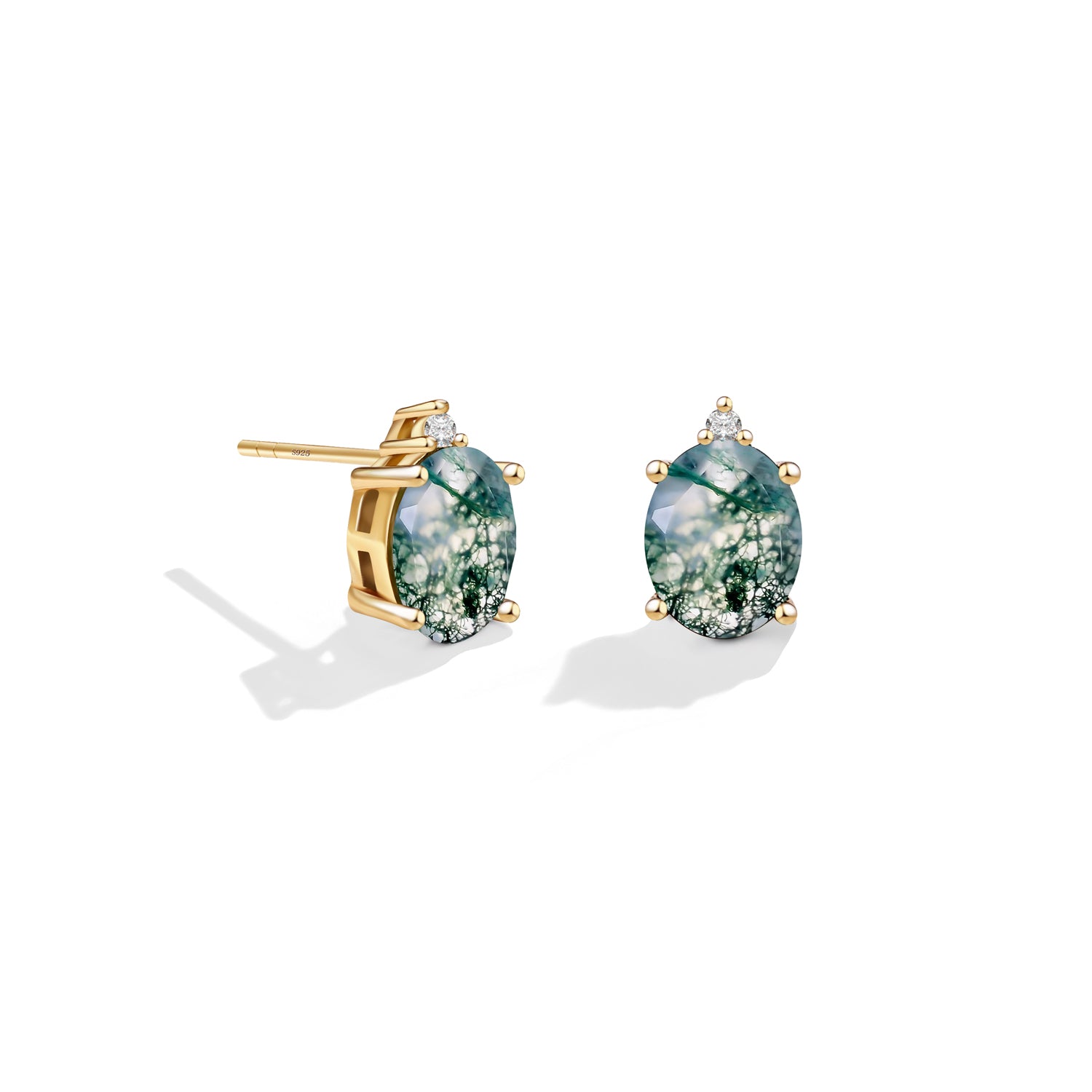 Calm Resilience - Moss Agate Earrings - Num-Magic