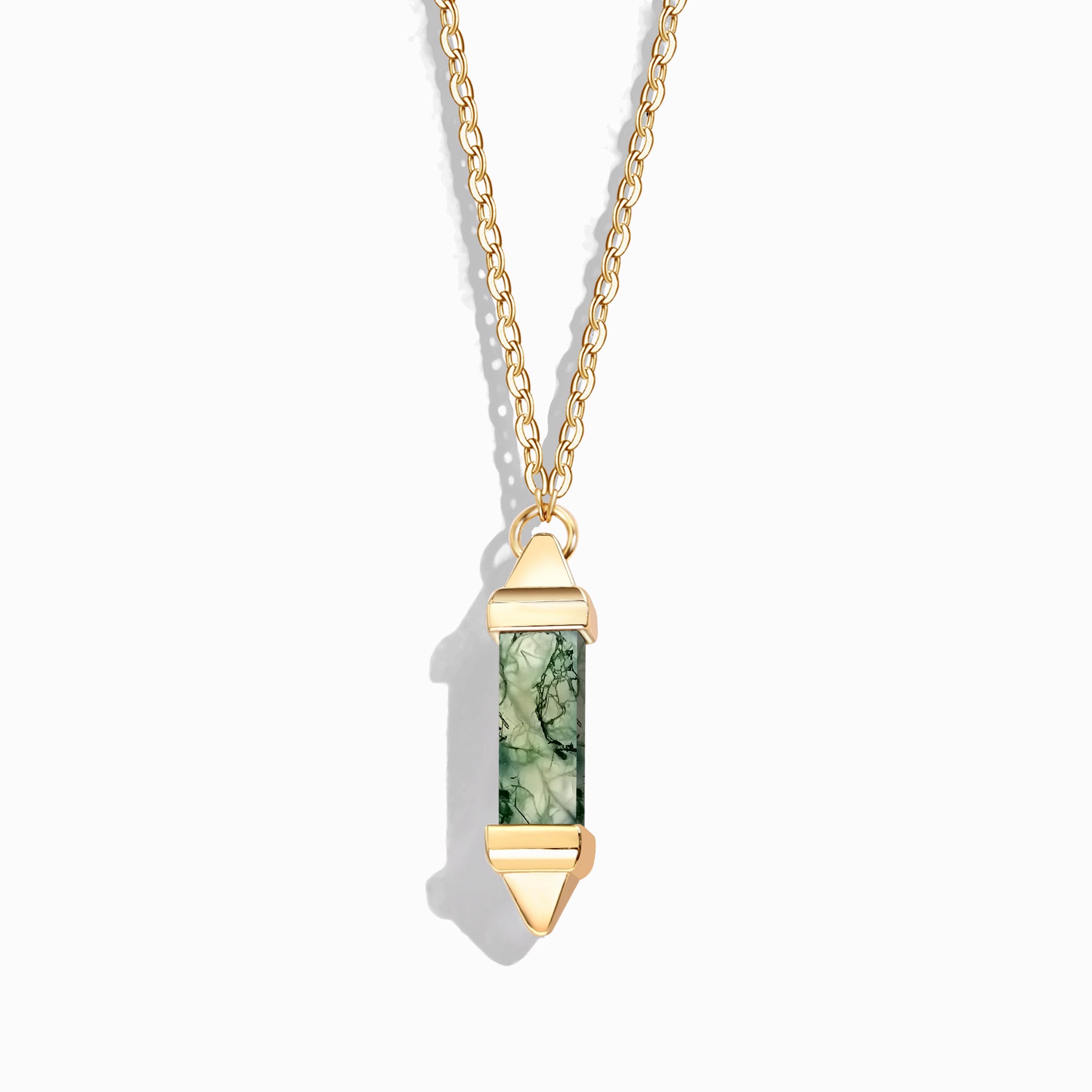 Spiritual Growth - Moss Agate Necklace - Num-Magic