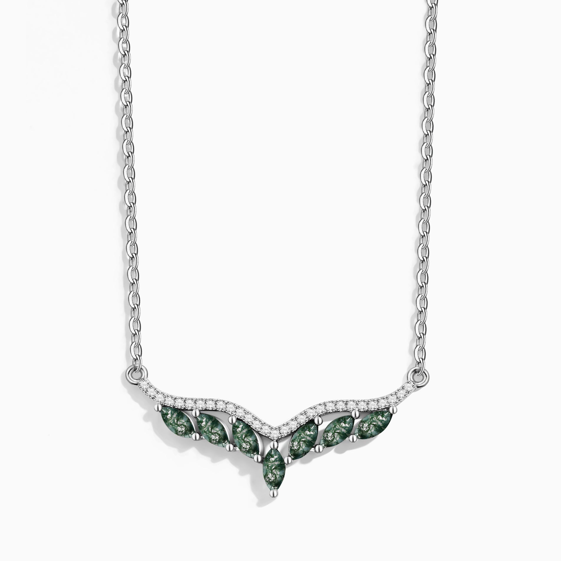 Clarity Gaining - Moss Agate Necklace - Num-Magic