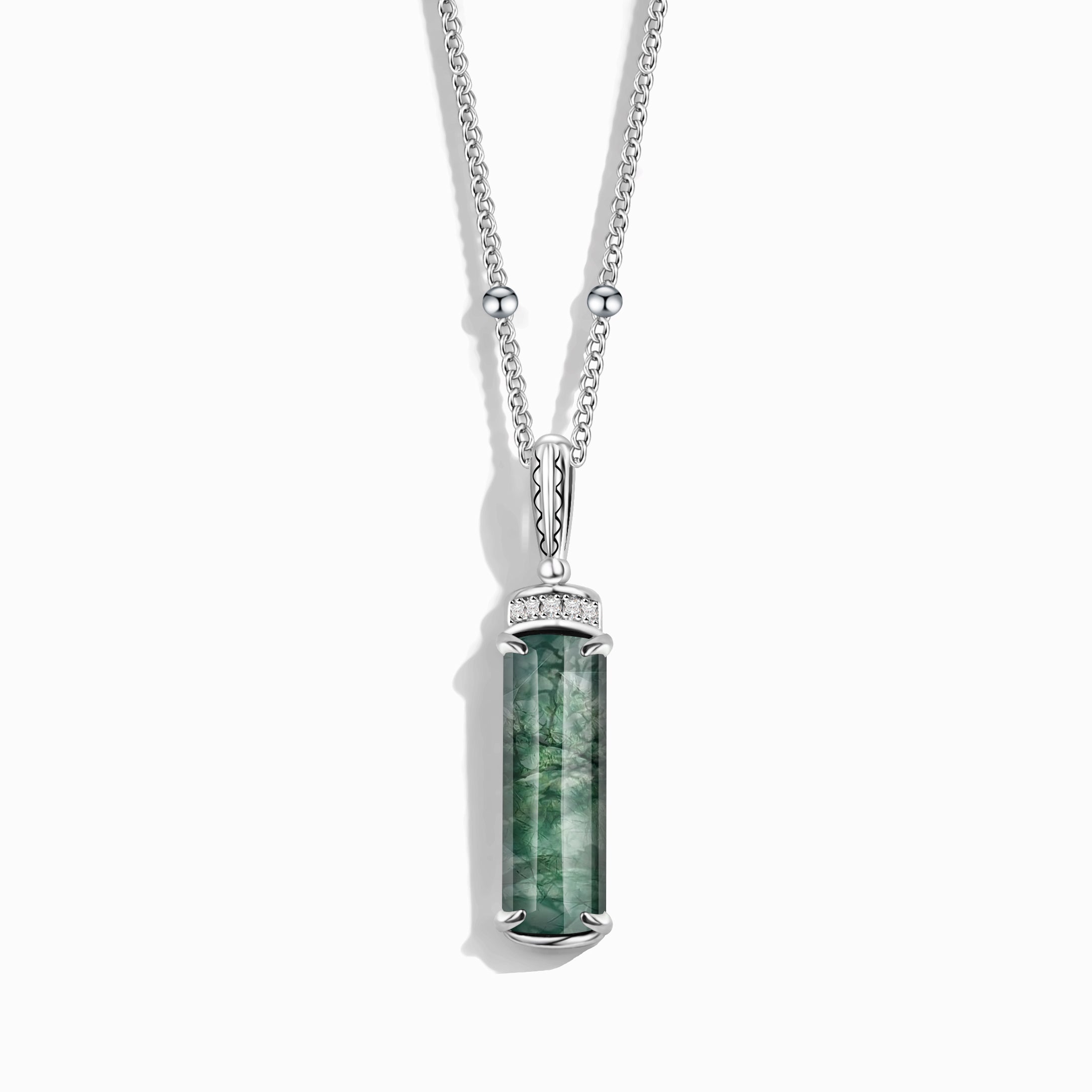 Nature's Blessing - Moss Agate Necklace - Num-Magic