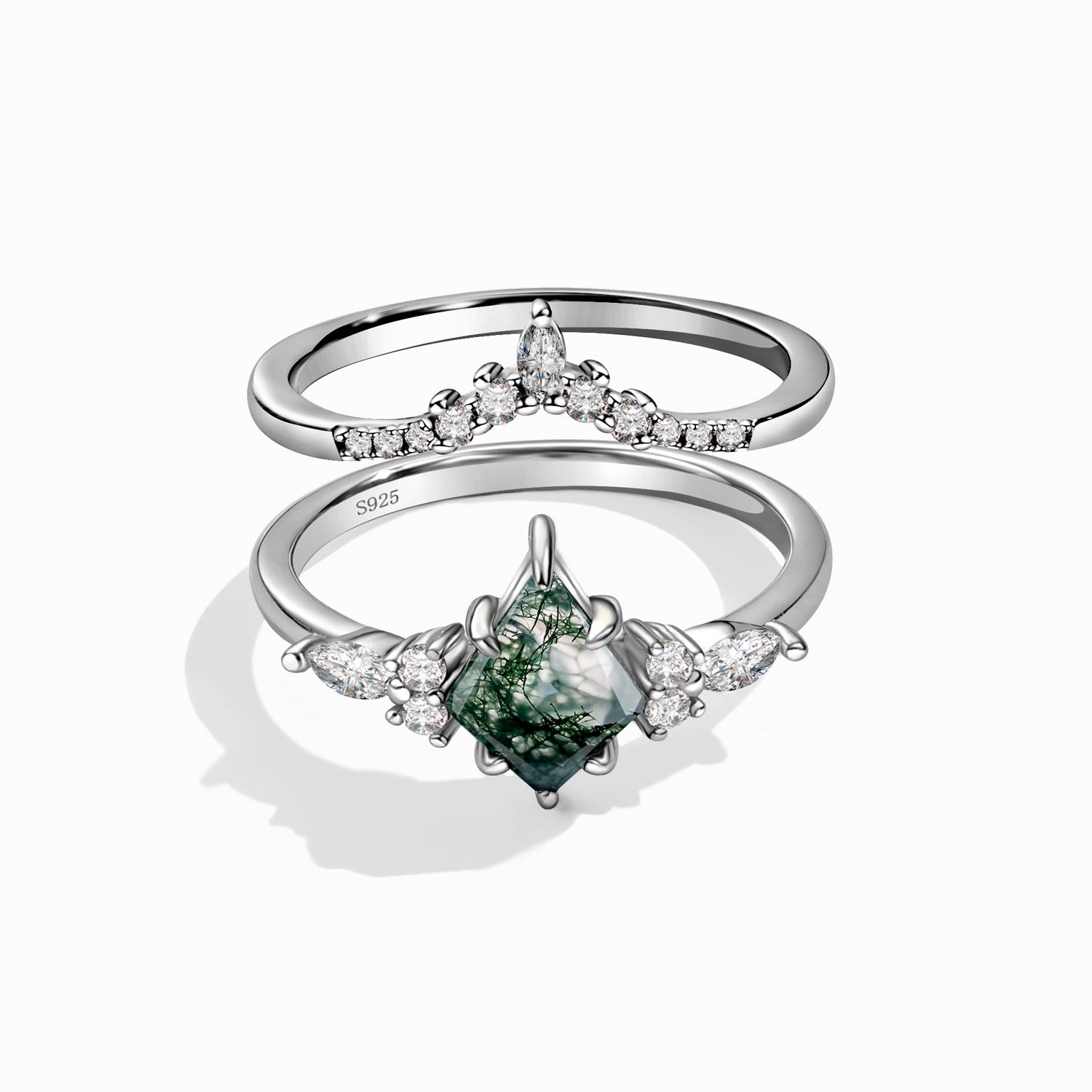 Heart Opening - Moss Agate Rings - Num-Magic