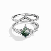 Heart Opening - Moss Agate Rings - Num-Magic