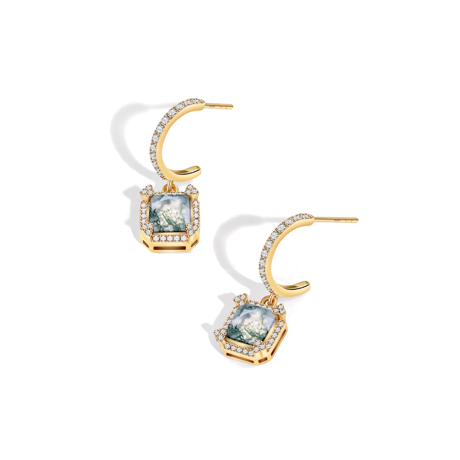 Tranquil Harmony - Moss Agate Earrings - Num-Magic