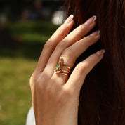 Heart Healing - 3PCS Moss Agate Rings - Num-Magic