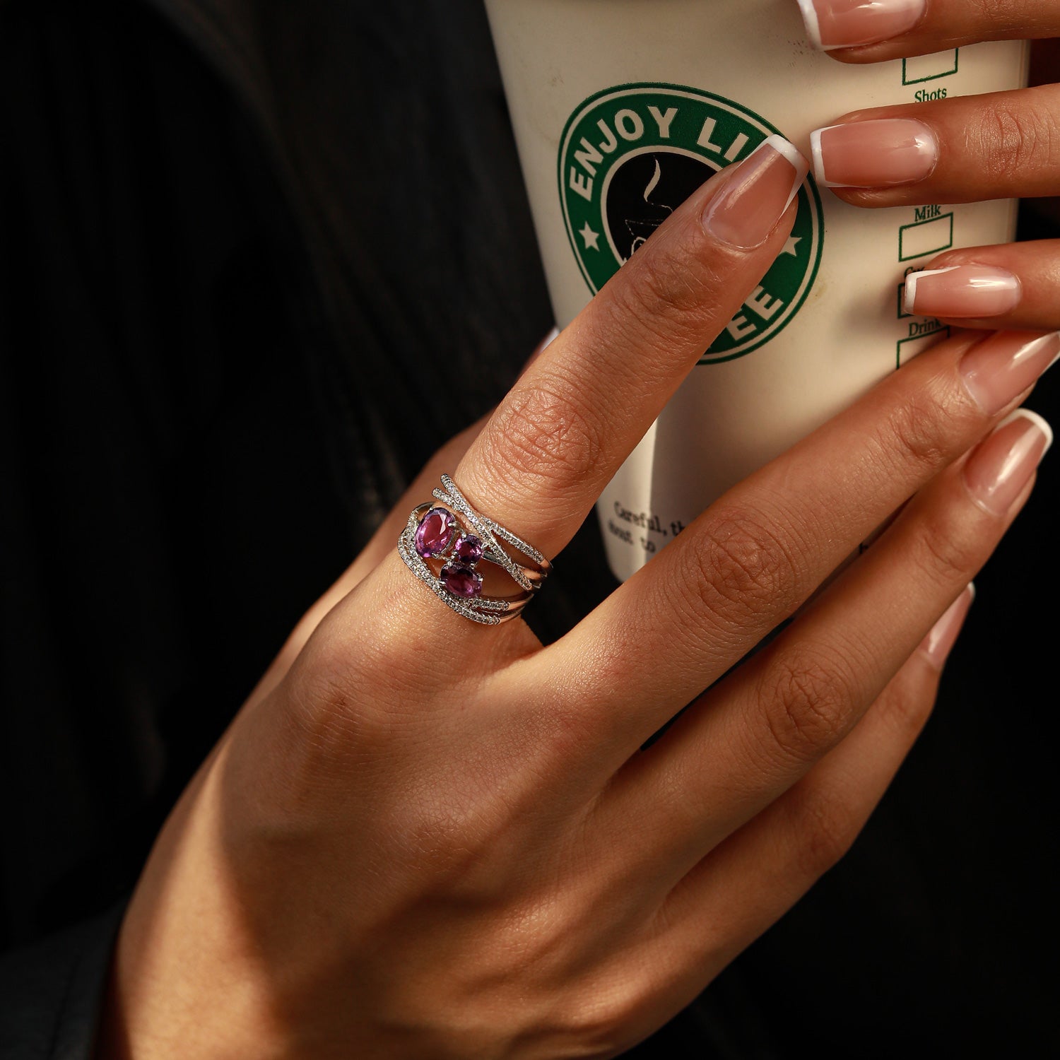 Spiritual Protection - Amethyst Rings - Num-Magic