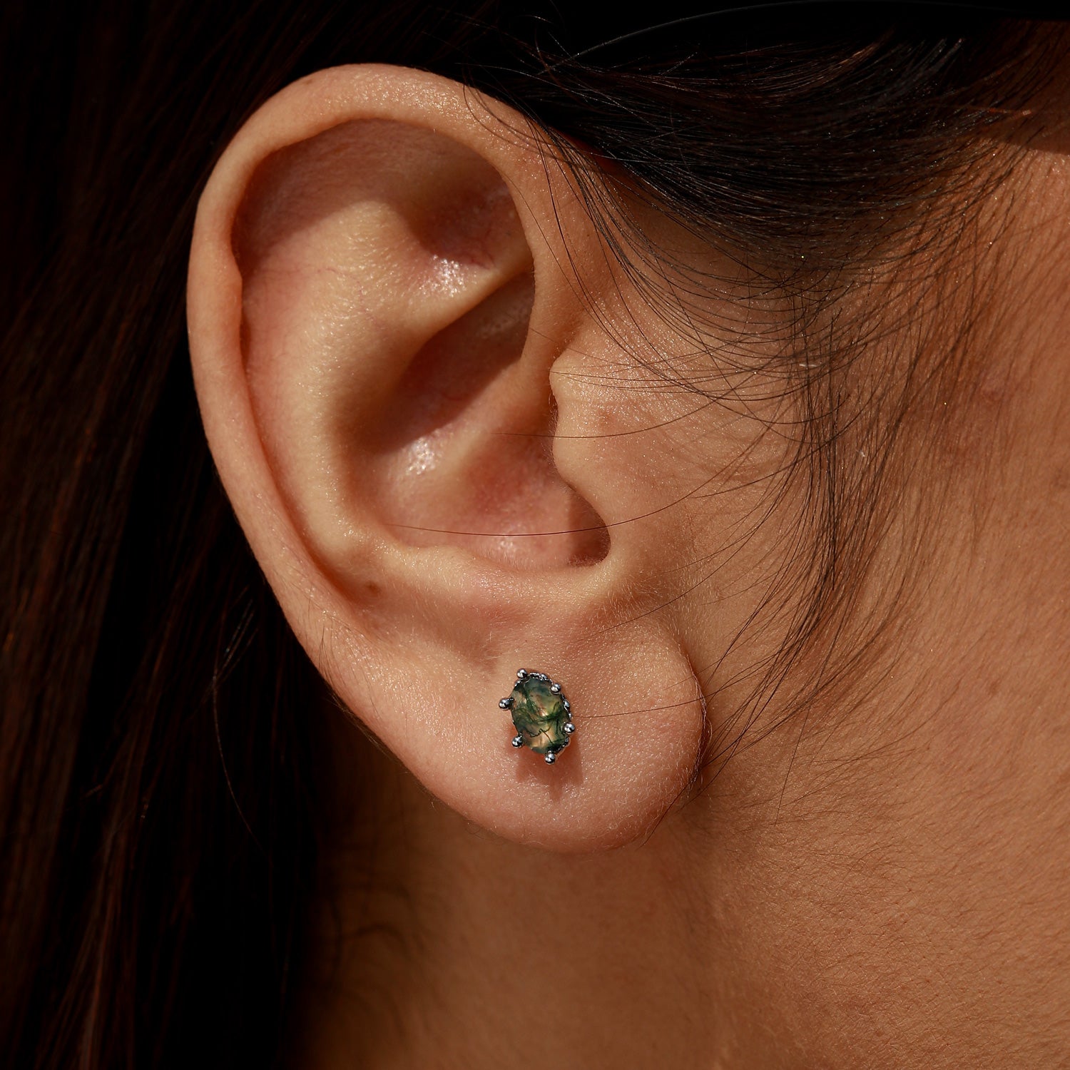 Manifest Abundance - Moss Agate Earrings - Num-Magic