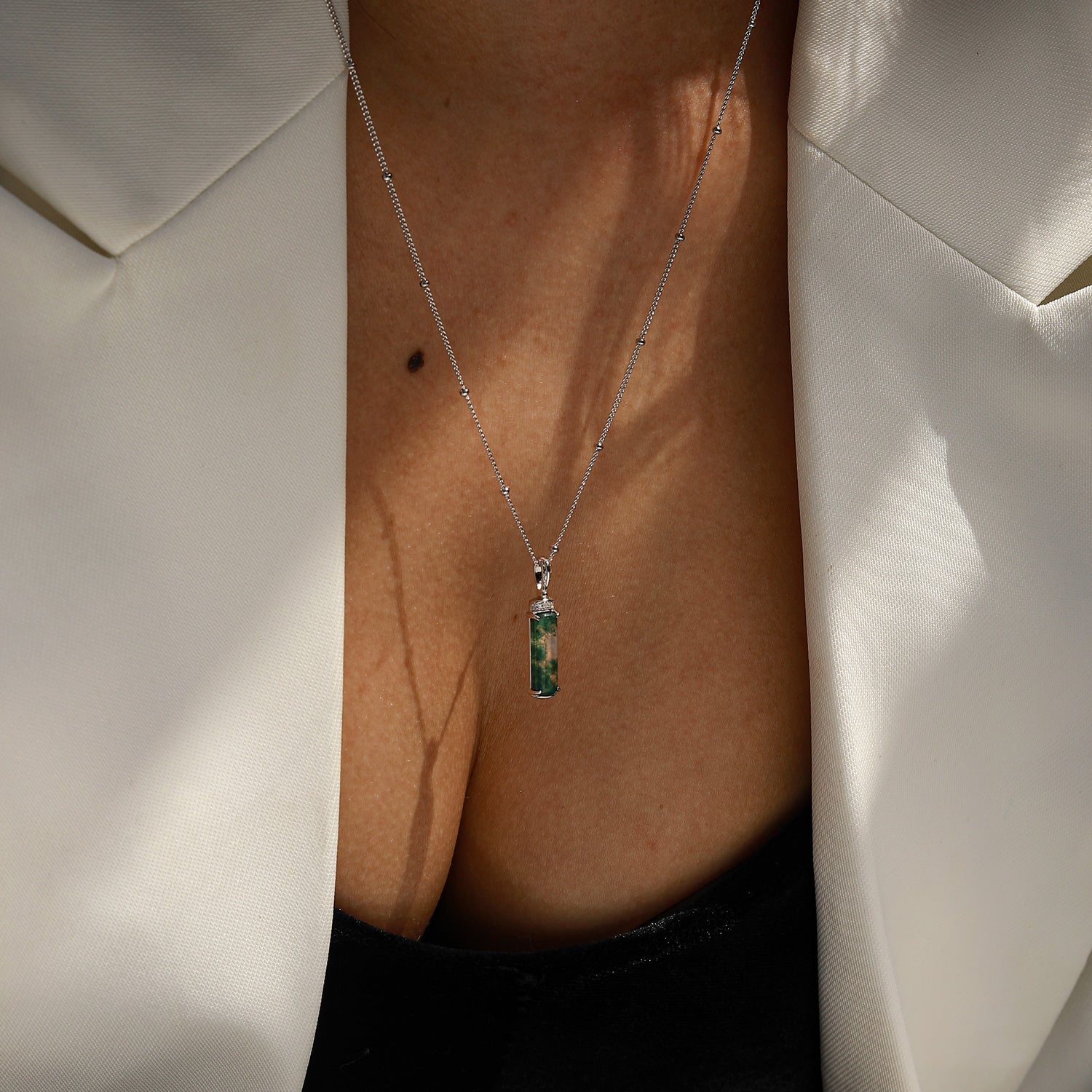 Nature's Blessing - Moss Agate Necklace - Num-Magic