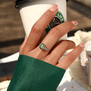 Fertility Symbol - Adjustable Opal Moss Agate Rings - Num-Magic