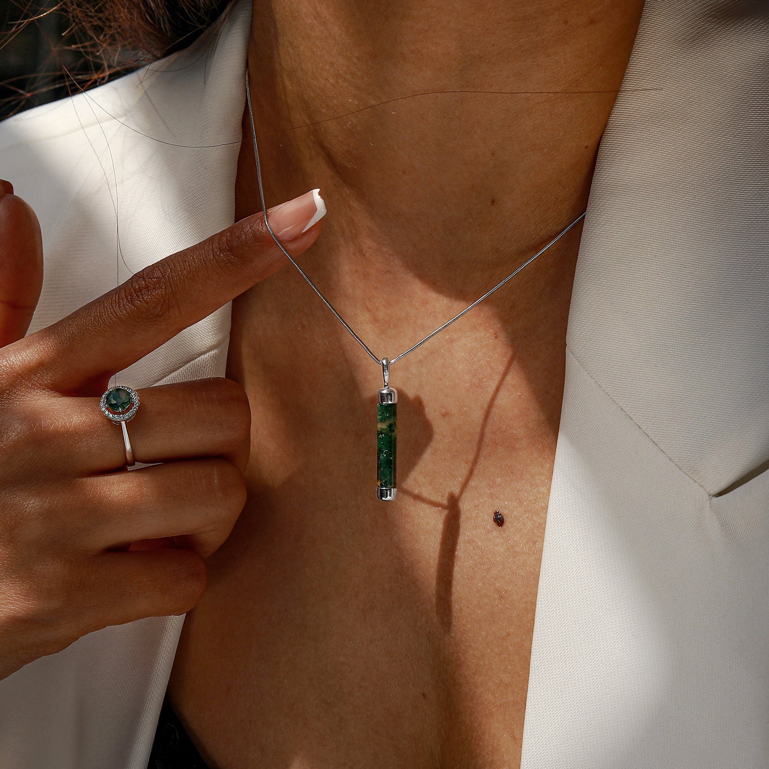 Earth Connection - Moss Agate Necklace - Num-Magic