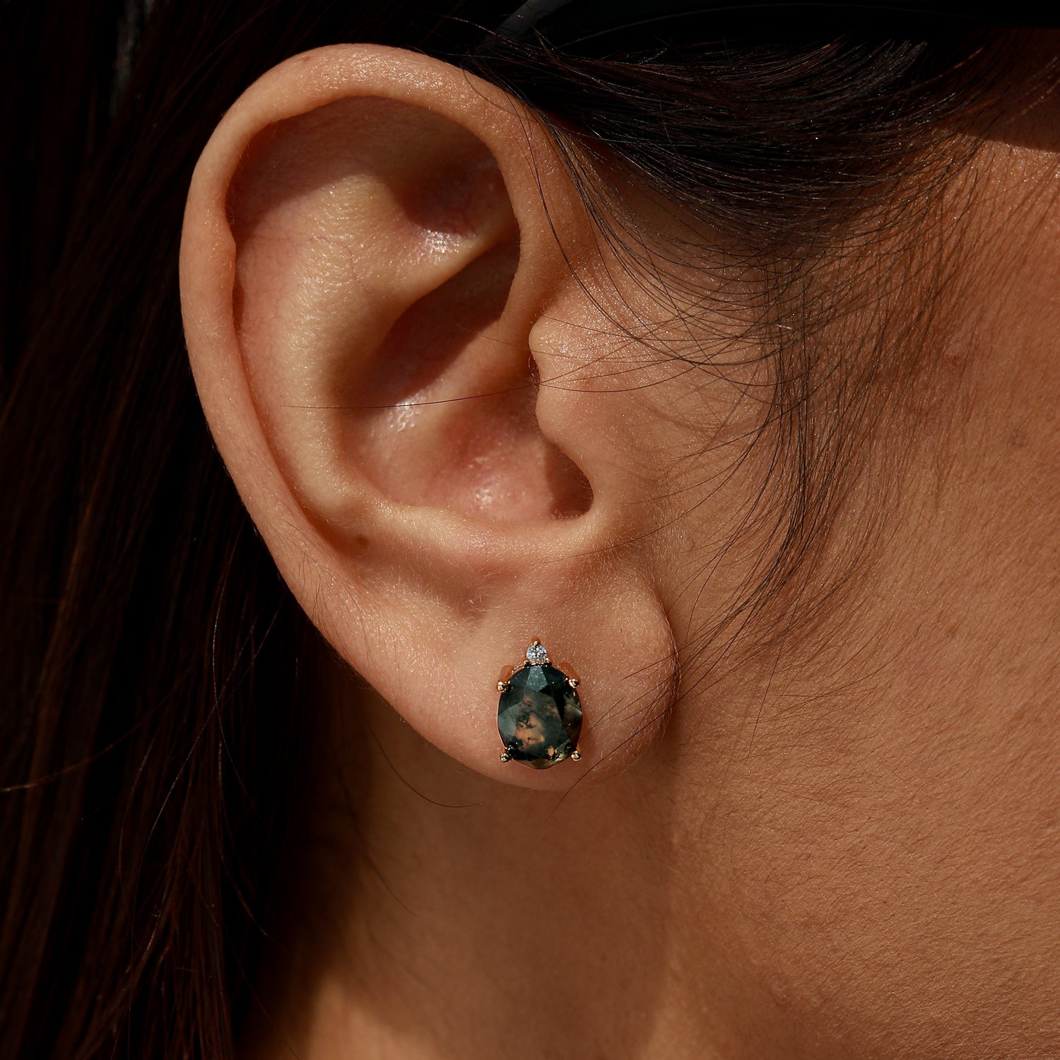 Calm Resilience - Moss Agate Earrings - Num-Magic