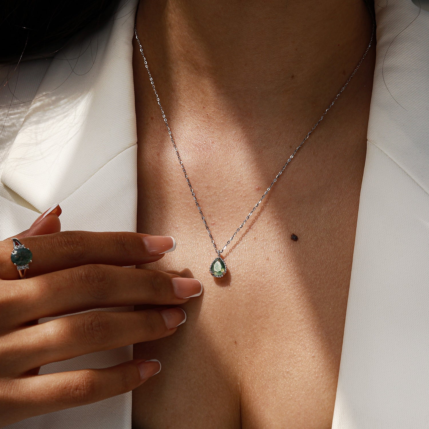 Inner Strength - Moss Agate Necklace - Num-Magic