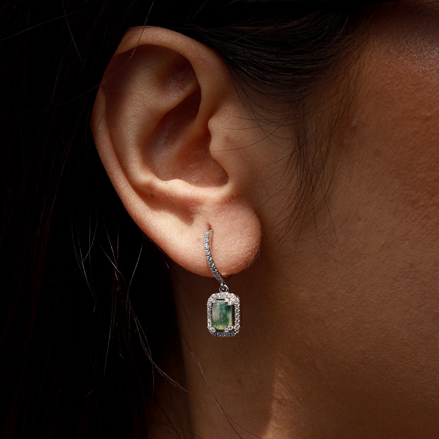 Tranquil Harmony - Moss Agate Earrings - Num-Magic