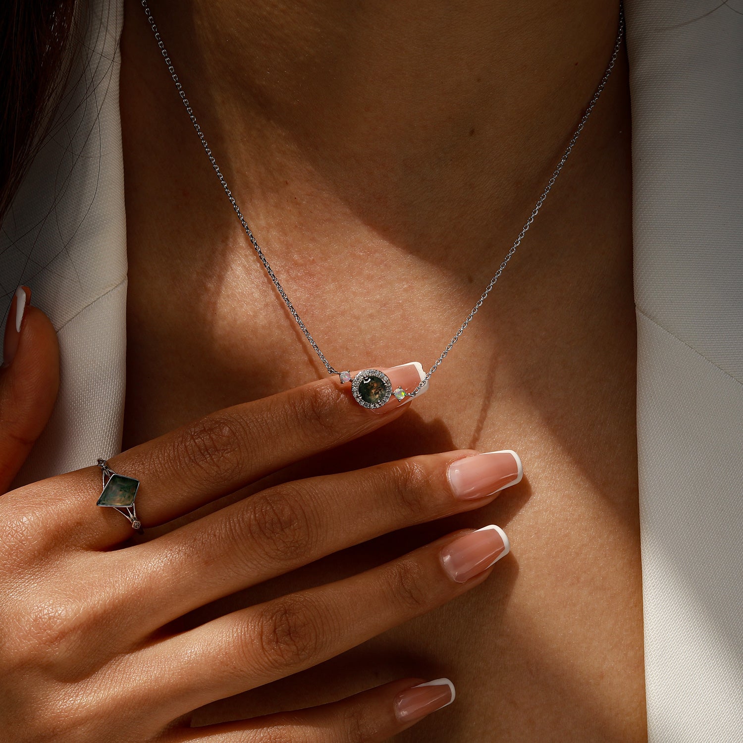 Resilience Empowerment - Moss Agate Necklace - Num-Magic