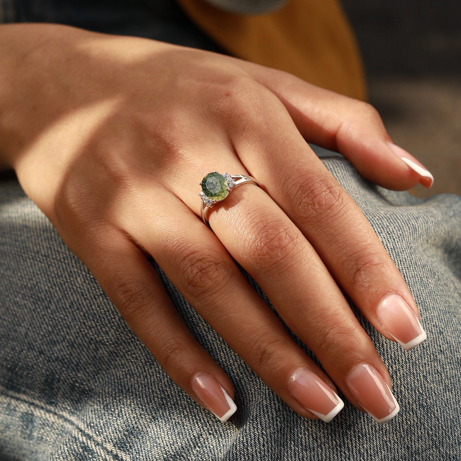 Connection Bridge - Moss Agate Rings - Num-Magic
