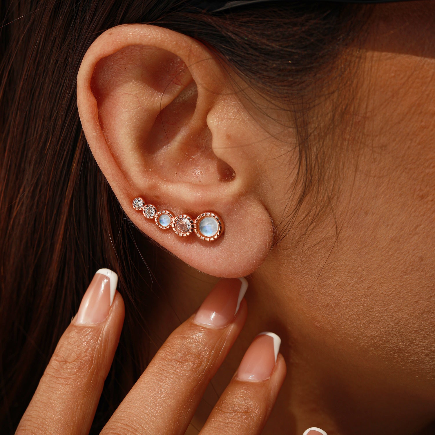 Spiritual Growth - Moonstone Earrings - Num-Magic