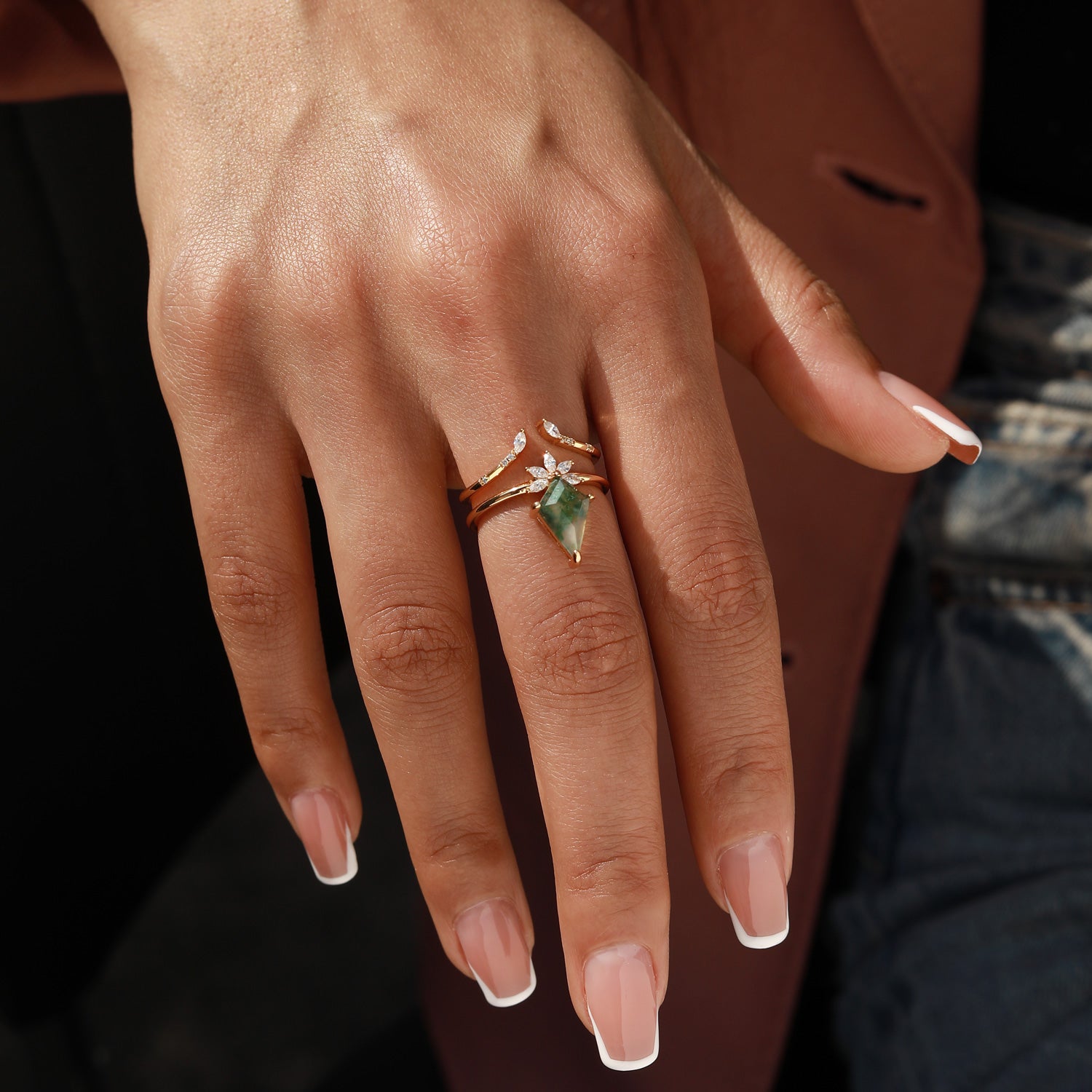 Positive Vibes - Moss Agate Rings - Num-Magic