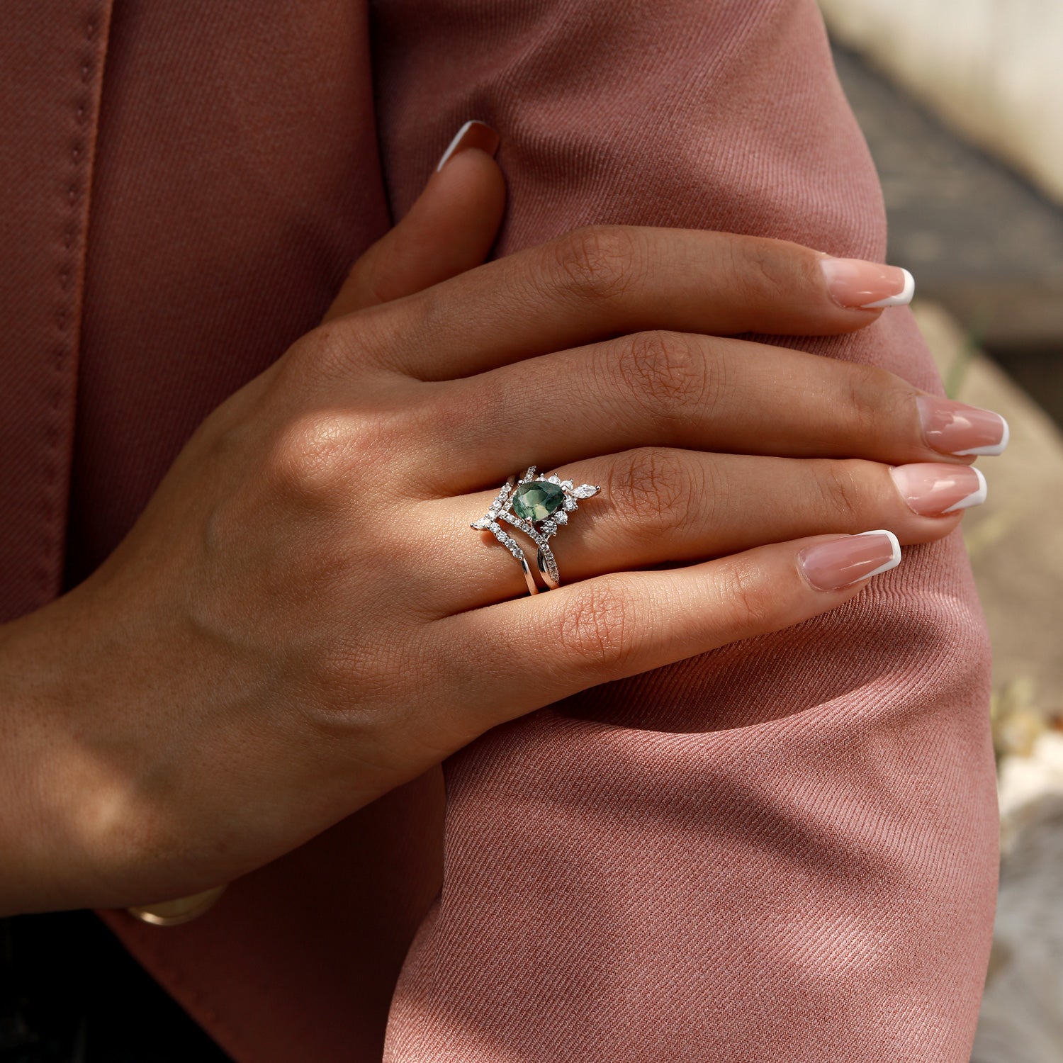 Emotional Balance - 2PCS Moss Agate Rings - Num-Magic