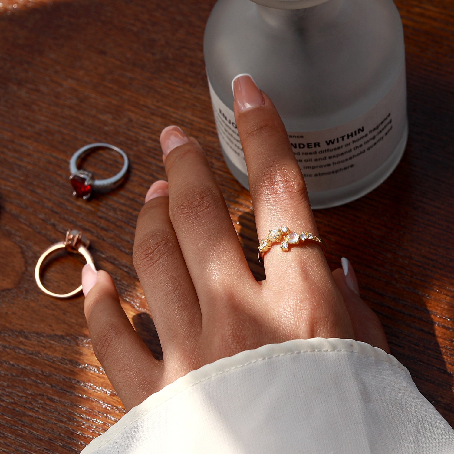 Heart Healing - Moonstone Rings - Num-Magic