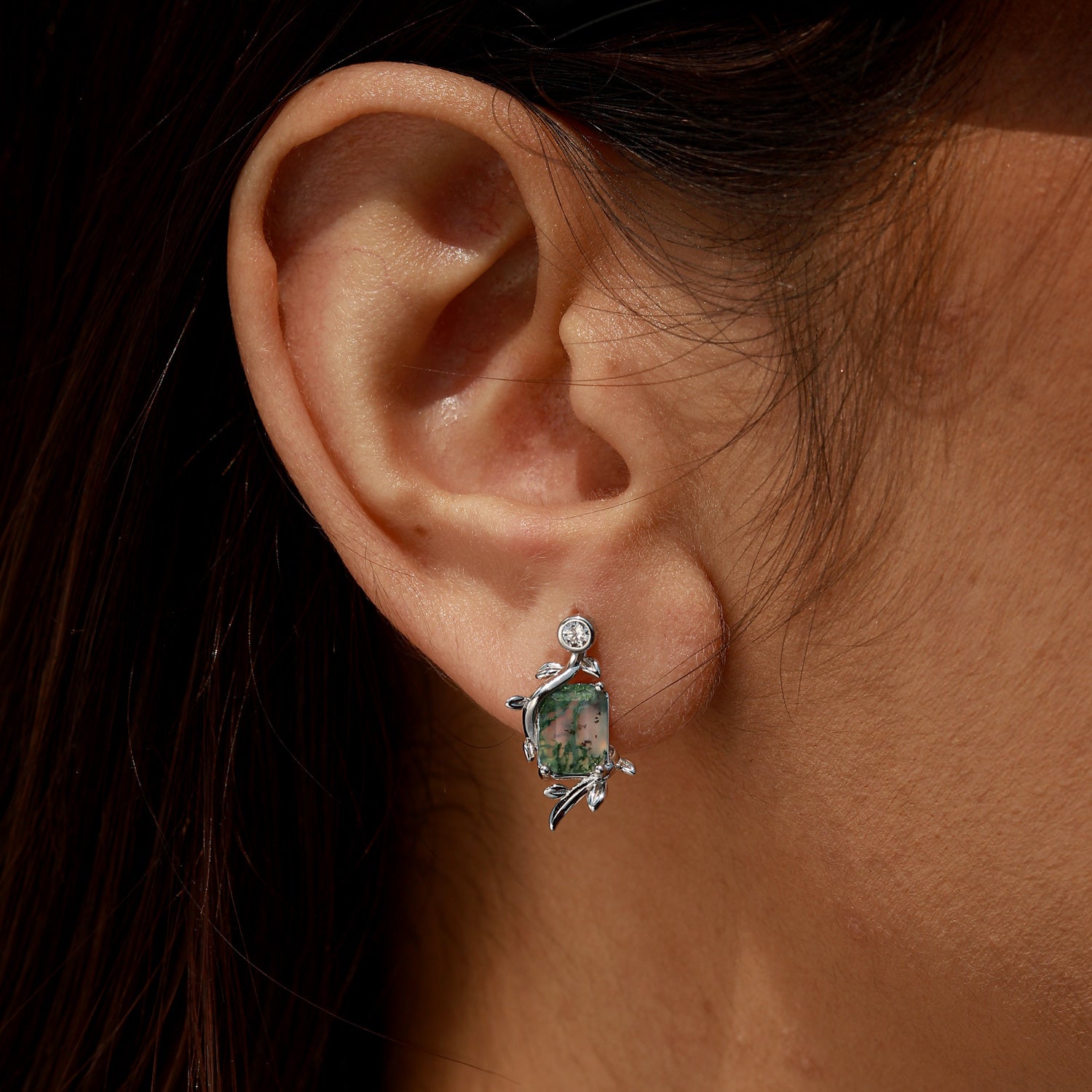 Mental Clarity - Moss Agate Earrings - Num-Magic