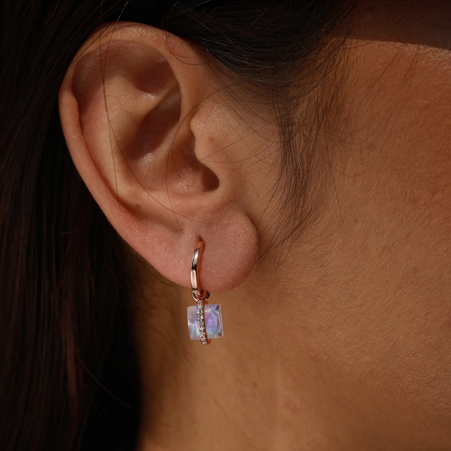 Spiritual Protection - Moonstone Earrings - Num-Magic