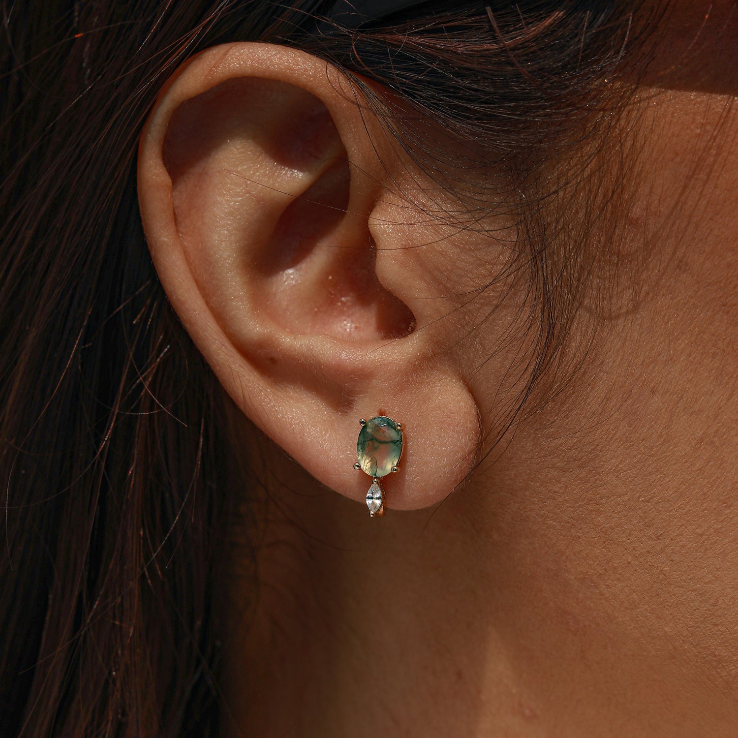 Emotional Balance - Moss Agate Earrings - Num-Magic