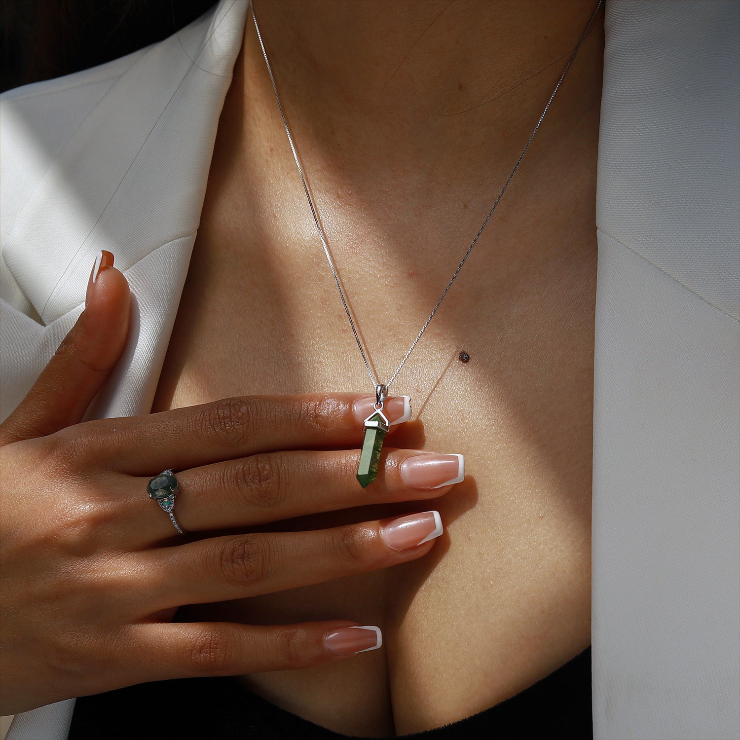 Strength Encouragement - Moss Agate Necklace - Num-Magic